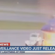 Video: Florida airport worker survives lightning strike