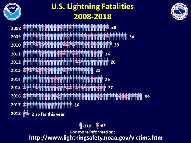 Five people were struck by lightning this weekend in Florida (3)