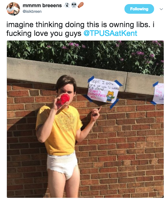 Charlie Kirk, who 'owns the libs' with adult diapers, will speak at UCF today (2)