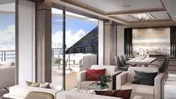 Penthouse suite onboard a Ritz-Carlton Yacht Collection ship - Image via Ritz-Carlton
