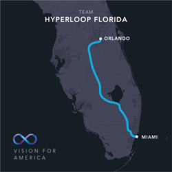 The Virgin Hyperloop One route between Orlando and Miami via Hwy 27 - Hyperloop One | Facebook