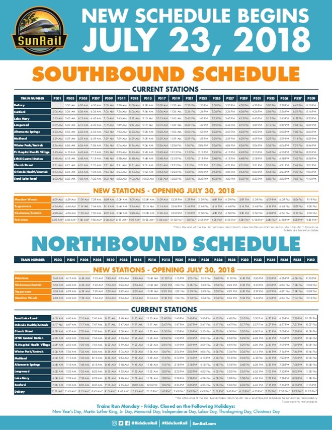 SunRail announces new schedule and opening of four new stations (2)