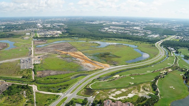 Universal has built a new access road to its expansion properties a few miles southeast of its current theme parks in Central Florida. - photo used by permission of @bioreconstruct