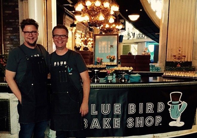 Blue Bird Bake Shop's Jeff Lambert and Joel Pfrogner at Orlando Weekly’s Bite Night in 2015