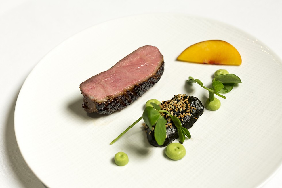 Duck breast with mole negro, Norman's - PHOTO BY ROB BARTLETT