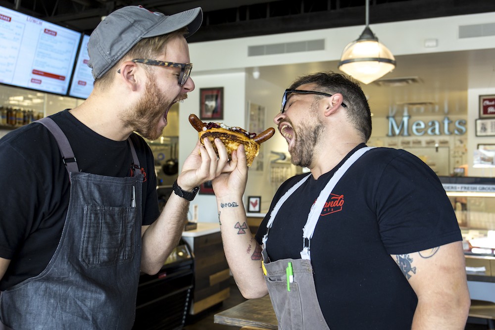 Elliot Hillis and Seth Parker of Orlando Meats - PHOTO BY ROB BARTLETT