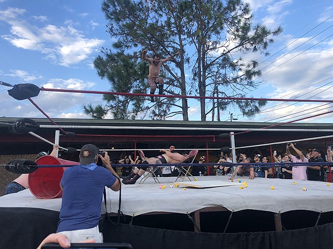 Wrestling returns to the Will's Pub parking lot at Mayhem on Mills III