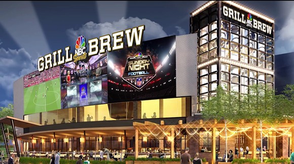 Concept art of the new NBC Sports Grill & Brew, coming to CityWalk this fall. - IMAGE VIA UNIVERSAL ORLANDO