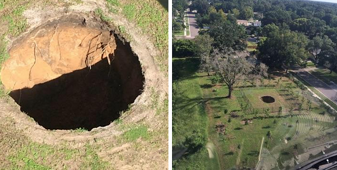 A massive Florida sinkhole that once swallowed a man has reopened
