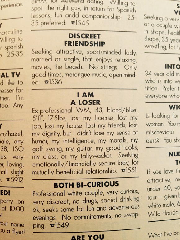 TBT: Before Tinder, locals looked for love in Orlando Weekly's personals section