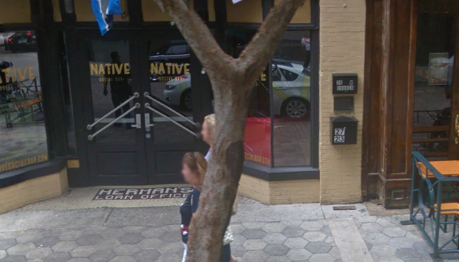 See the tilework that says Herman's Loan Office? - screengrab via Google Maps