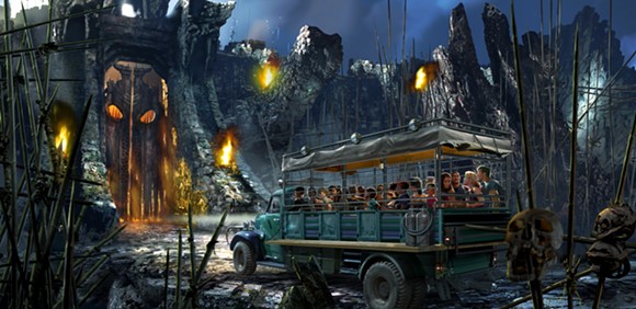 Concept art for Reign of Kong at Universal Studios - Photo via Universal