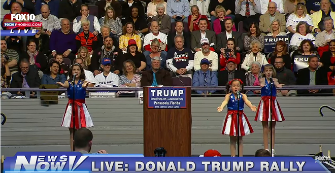 Trump recruits Pensacola's Freedom Girls for creepiest rally ever