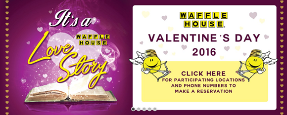 Waffle House taking reservations for romantic Valentine's Day dinners