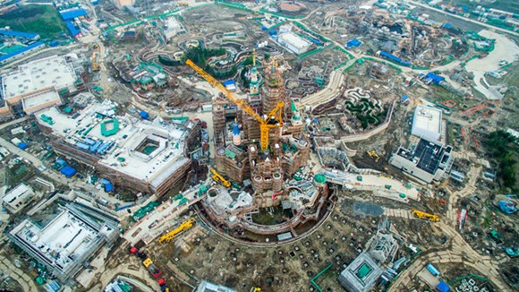 Construction at Walt Disney World in Shanghai - Photo via ChinaFotoPress