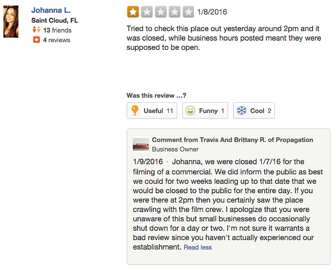Propagation says they will close this month, and now the best Yelp page in Orlando is dead