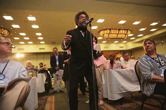 Cornel West, above. - Photo by Joey Roulette