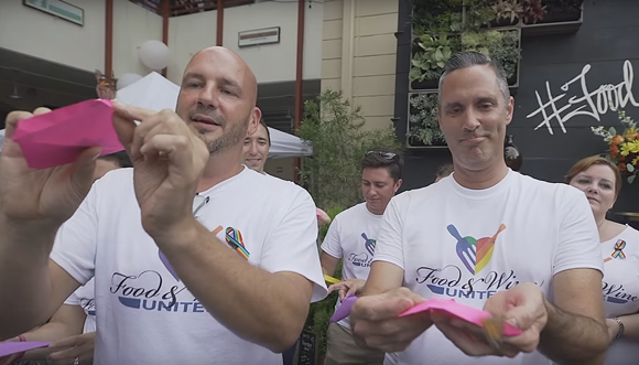 Fonzo and McFadden release butterflies to memorialize the 49 Pulse victims