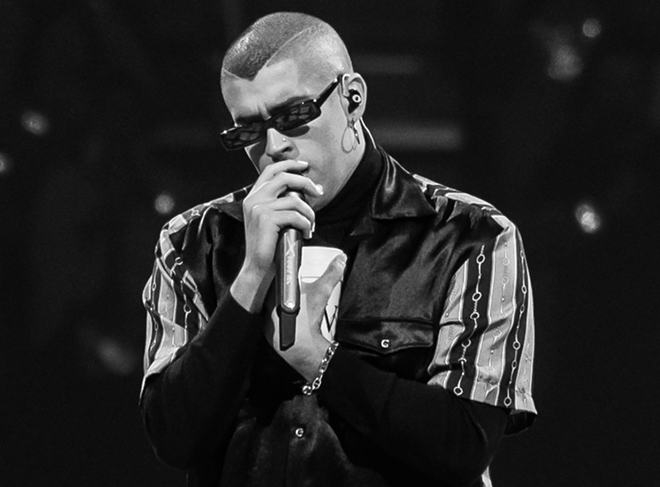 Bad Bunny performing at the Amway Center on April 11, 2019 - PHOTO BY GABRIEL PALMER