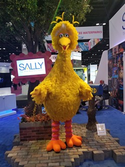 The fully interactive, life-size Big Bird animatronic by Sally Corp - Photo by Ken Storey
