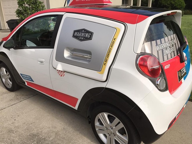 A local Dominos will be the first in Florida to own one of those sweet pizza cars
