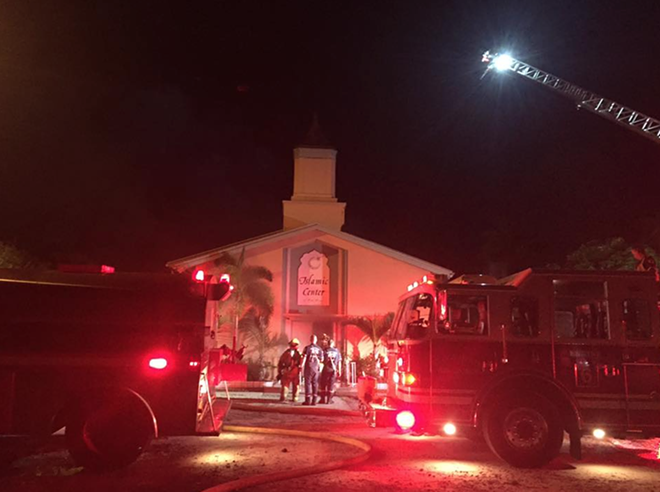 Man charged with arson after fire at Florida mosque attended by Pulse gunman