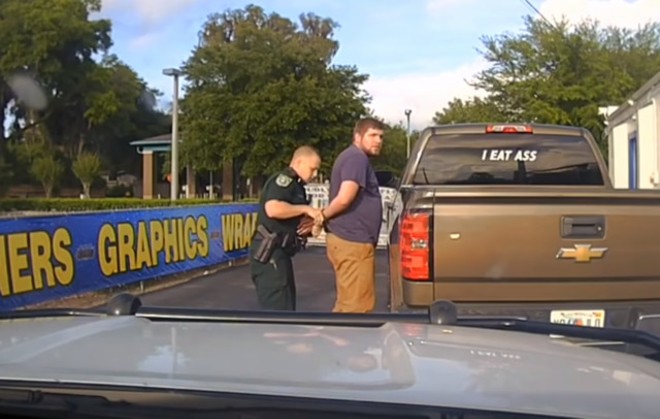 Video shows deputy struggled to justify arrest of Florida man with 'I Eat Ass' sticker on truck