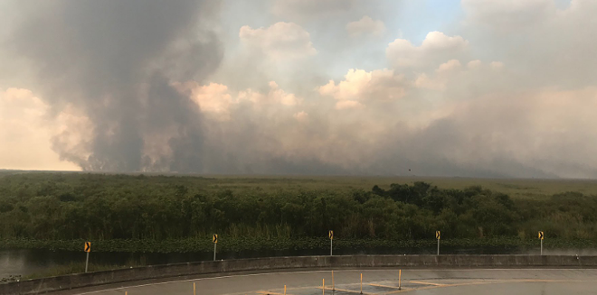 More than 18,000 acres of the Florida Everglades has burned in not quite 48 hours