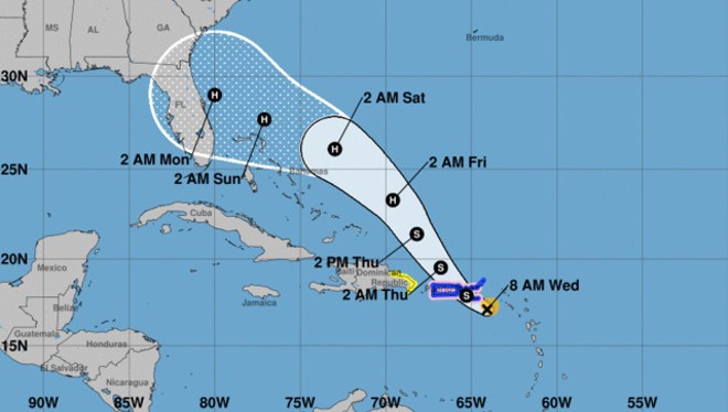 Tropical Storm Dorian on path to hit Florida as Category 2 hurricane by Labor Day