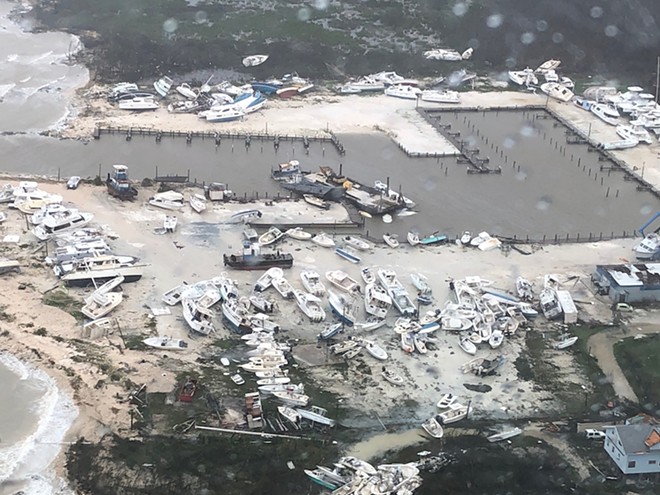Photo of Hurricane Dorian destruction in the Bahamas taken September 2, 2019 - PHOTO VIA UNITED STATES COAST GUARD / WIKIMEDIA COMMONS