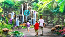 Epcot's new Moana-inspired water trail - Concept art via Disney / D23 Twitter