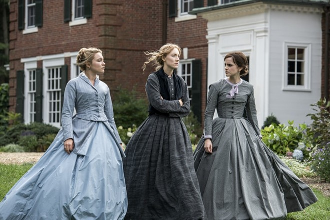 Florence Pugh, Saoirse Ronan and Emma Watson in 'Little Women' - Photo courtesy Columbia Pictures