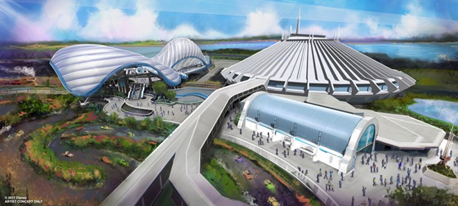 A now slightly outdated piece of early concept art for the upcoming Tron attraction at Magic Kingdom - Image via Disney