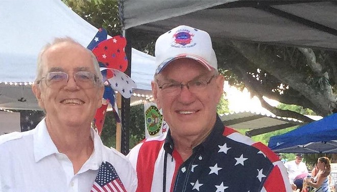 Lake County Supervisor of Elections Alan Hays (right) at a Leesburg 4th of July event in 2018 - PHOTO VIA LAKE ELECTIONS/INSTAGRAM