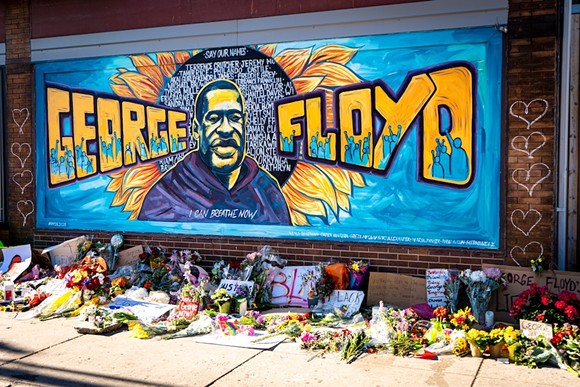 Minneapolis Black Lives Matter graffiti mural memorializing George Floyd - Photo via munshots/Unsplash