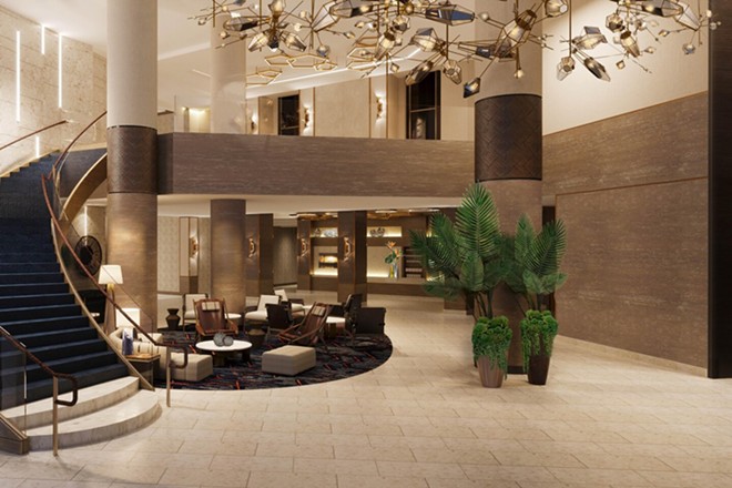 A pre-function lobby at the JW Marriott Orlando Bonnet Creek - Image via Marriott