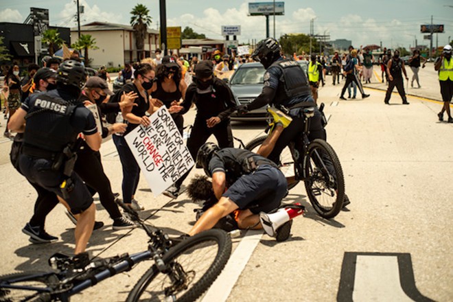 St. Pete Police actually had to remind the public that it’s illegal to run over protesters with a car