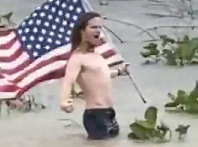 Famed headbanging 'Florida Man' in Louisiana for Hurricane Laura