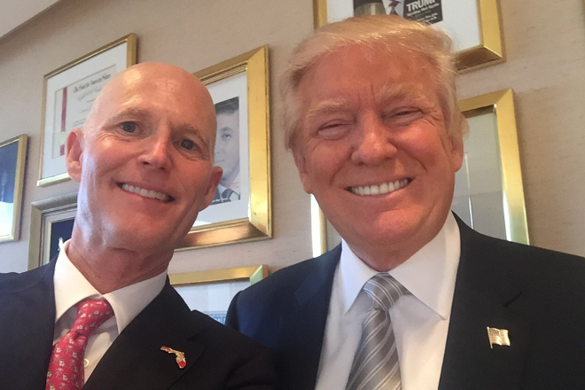 Just two business outsiders draining the swamp. - PHOTO VIA RICK SCOTT/TWITTER