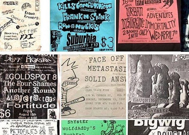 Orlando Punk Archive Flyer Gallery show at Will's Pub will display the many faces of DIY hustle