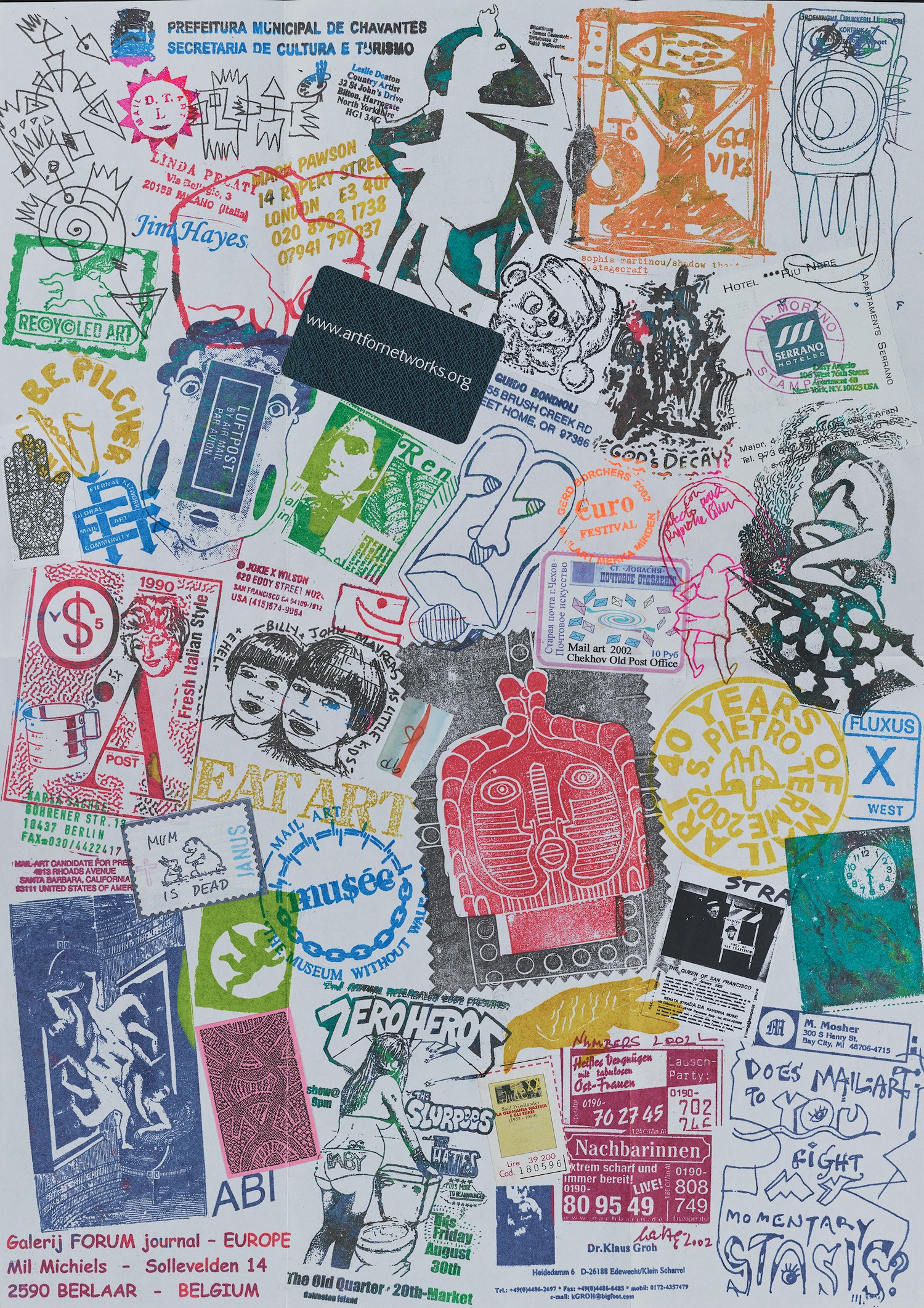 Ryosuke Cohen mail art to John Evans, 2002 (ongoing project since 1985). John Evans papers, Archives of American Art, Smithsonian Institution. - John Evans papers, Archives of American Art, Smithsonian Institution.