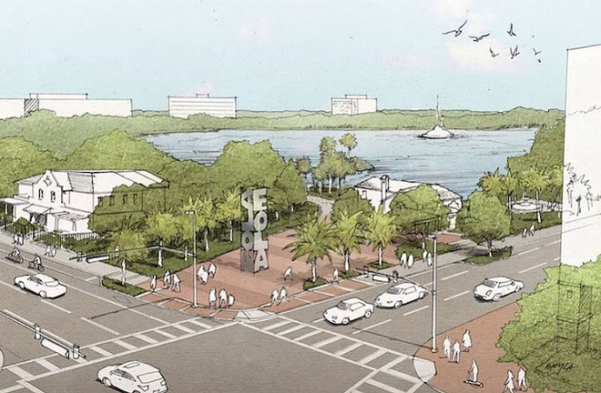 A proposed park extension for Lake Eola using land purchased by the Orlando Land Trust - PHOTO COURTESY THE PEOPLE'S LAKE/INSTAGRAM