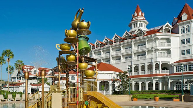 The water play area outside of The Grand Floridian's DVC wing - Image via Disney