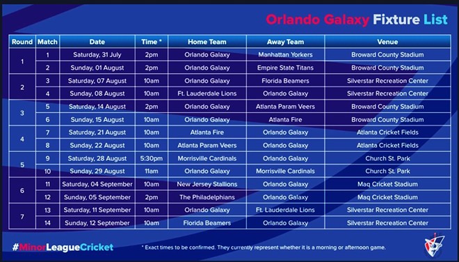 Orlando Galaxy bring cricket to Orlando in inaugural season (2)