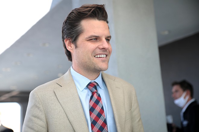 Matt Gaetz's 'America First' rally was shown the door by a California event venue after they learned of his involvement. - Photo via Flickr/Gage Skidmore