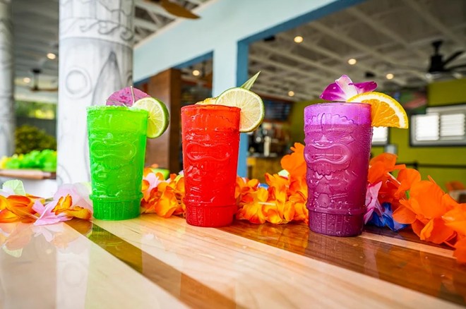 Some of the tiki-inspired mugs available at the Hang Ten Tiki Bar - Image via Adventure Island
