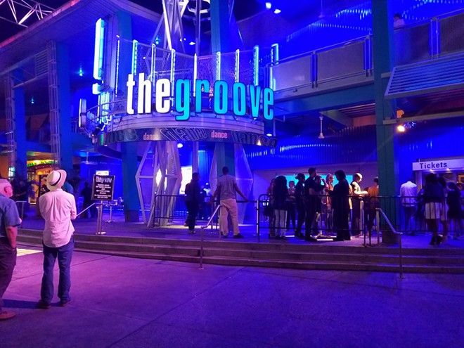 Guests line up to enter The Groove at CityWalk Orlando - Image via Ken Storey
