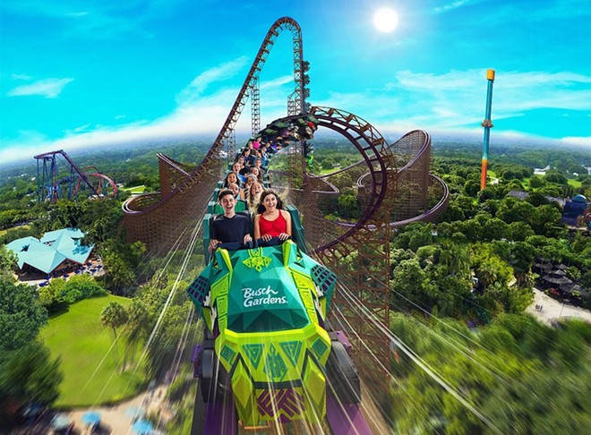 Concept art of Iron Gwazi, a hybrid coaster set to open at Busch Gardens Tampa in 2021. - Image via SeaWorld Parks & Entertainment