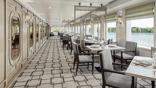 A dining area on one of American Cruise Lines upcoming catamaran ships – IMAGE VIA AMERICAN CRUISE LINES