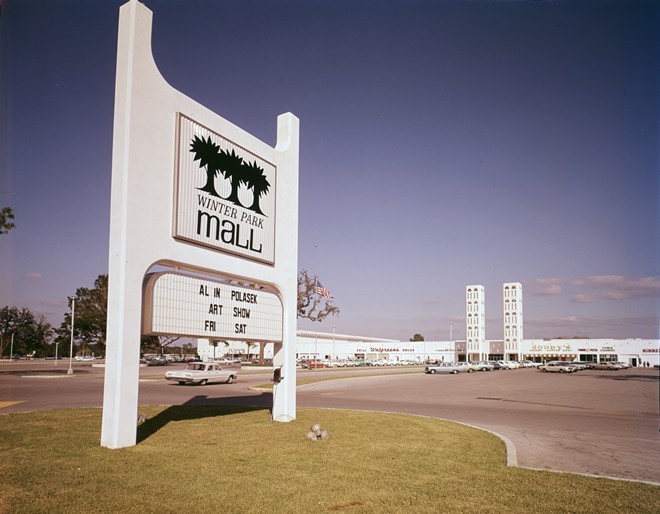 A 1969 photo of the Winter Park Mall - Image via Florida Memory | Florida Department of Commerce.